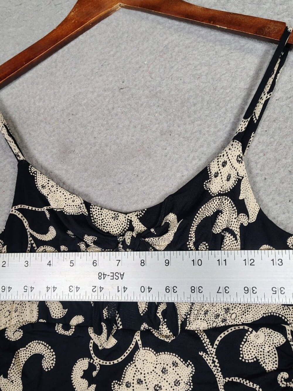 Moulinette Soeurs By Anthropologie Maxi Dress Women S Black Cream Floral Jersey - Picture 7 of 11